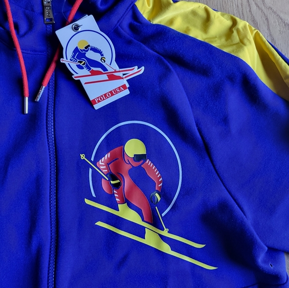 Brand New Men's Polo Ralph Lauren USA Holiday Suicide Skier 1992 Medium ⛷️ - Picture 2 of 3